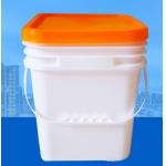 Chemical Resistance Square Plastic Bucket IML Or Thermal Transfer Or Screen Printing for sale