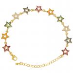 Rhinestone 18K Gold Bracelet OEM Heart Star Shaped Bracelet for sale