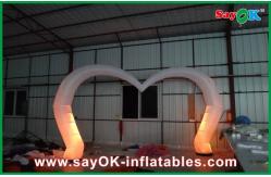 China White Wedding Led Arch Decoration Inflatable Shine Lighting Customized supplier