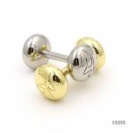 Shiny Metal Bag Accessories Dumbbell Shape Zinc Alloy Hardware 55mm For Decorations for sale