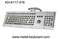 China Stainless steel Industrial Computer Keyboard with Trackball , Dust Proof Keyboard supplier
