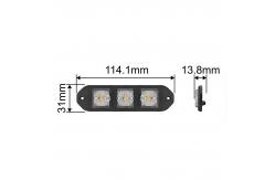 China Flexible Amber Strobe Light Bar Waterproof LED Warning Light Bar 9W supplier