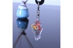 China Manufacturer Cartoon Pattern Printed Acrylic Keychains Caricatur Cartoon Character Cute Charm Acrylic Keychains supplier