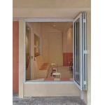 Fold up Aluminium Bifold Windows Double Glazed Glass Aluminum Balcony Vertical Folding Window with Inside Grill for sale