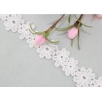 Daisy Venice Lace Trim Organic Cotton Padded Lace Trim Water Soluble Dress Ribbon for sale
