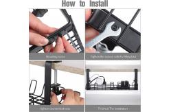 China Adjustable Cable Management Tray for Sturdy Under Desk Offices Main Material Steel supplier