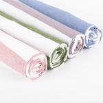 Lycra Cotton Striped Material Fabric 180cm Stretch Combing Glossy Surface
