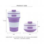 FDA Standard 350ML Bpa Free Collapsible Silicone Coffee Cup
