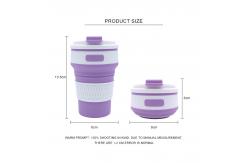 China FDA Standard 350ML Bpa Free Collapsible Silicone Coffee Cup supplier