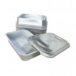 Custom Order Accepted Disposable Rectangular Aluminium Foil Container for Airline Food