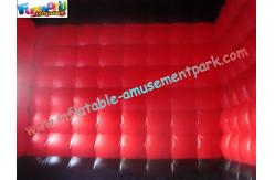 China Red Durable Inflatable Party Tent PVC Coated Nylon With Cube Design supplier