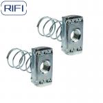 Silver Carbon Steel Unistrut Pring Nut With Customise Hole Size for sale