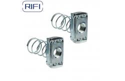 China Silver Carbon Steel Unistrut Pring Nut With Customise Hole Size supplier