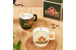 China Space-saving Ceramic Stacking Mug For Thanksgiving Presents supplier