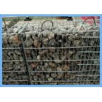 Zinc Coated Welded Gabion Baskets , Stone Filled Wire Cages Square /  Rectangular Hole for sale