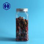 580ml Square PET Plastic Jar For Food Airtight Wide Mouth Empty Aluminum Screw Cap for sale