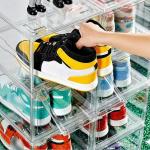 Front Open Clear Shoes Box With Custom Logo Transparent