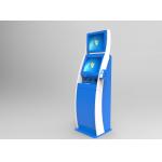 Lobby Computer Dual Screen Free Standing Kiosk Standalone , Credit Card Kiosk
