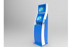 China Lobby Computer Dual Screen Free Standing Kiosk Standalone , Credit Card Kiosk supplier