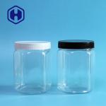 630ml 21.5oz Hexagon Plastic Container Oatmeal Cornmeal Lollipop Veggie Chips Packaging for sale