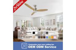 China Dimmable LED 52 Inches Solid Wood Ceiling Fan Light With Smart App Control supplier