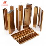 Gold Electrophoresis Extruded Aluminum Profiles T3 PVDF Finish for sale