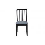 Rubber Wood Sponge Brown Black Dining Chairs Upholstered for sale
