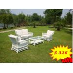 All Weather Wicker Furniture 4pcs Outdoor Rattan Sofa , Outdoor Wicker Patio Furniture for sale