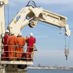 2.5t 22m Folding Boom Ship Deck Cranes Hydraulic With Telescopic