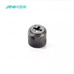 JH-1043 Eccentric Cam Fitting Heavy Duty Cold Rolled Carbon Steel Black Nickel Plated Concealed Install with Vertical Ribs for Furniture Panels for sale