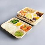 Eco Friendly Biodegradable Sugarcane Bagasse Pulp Paper Take Away Hot Food Container For Food for sale
