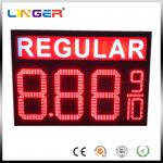 IP65 Waterproof Electronic LED Gas Price Display Customized Design for sale