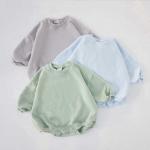 Oversized Long Sleeve Newborn Sweater Romper French Terry Cotton Bubble Romper for sale