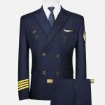 Dark Blue Navy Ceremonial Uniform 100% Polyester With Straight Legged Trousers for sale