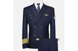 China Dark Blue Navy Ceremonial Uniform 100% Polyester With Straight Legged Trousers supplier