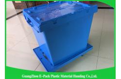 China Stackable Plastic Attached Lid Containers Logistic Space Saving Easy Transport supplier