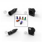 Indoor Custom XLR 4 Pin Male Female Connector Plug Socket Zinc Alloy Shell for sale