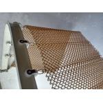 Gold Color Architectural Metal Mesh Curtains Aluminium Material For Decoration for sale