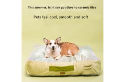 China Xl Summer Ice Silk Dog Cooling Mat Removable Washable Dog Bed Cushion supplier