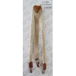 Beige Elastic Tape Mens Fashion Suspenders For Kids Nickel Steel Clip Available for sale