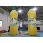 Advertising Inflatable Orange Juice Bottle Full Printing Logo for sale