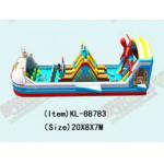 Spider Man Children Fun Park Inflatable Ship Boat Jumping Slide