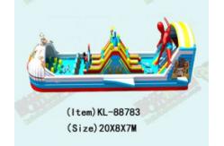China Spider Man Children Fun Park Inflatable Ship Boat Jumping Slide supplier