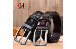 China Retro Embossed Men'S Casual Leather Belt 3.8CM Solid Pattern supplier
