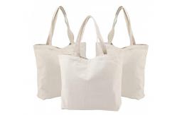 China Personalized Cotton Canvas Tote Bag , Plain Canvas Bags With Handle supplier