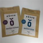 Brown Kraft Paperstand Up Pouches 120-140 Micron Thickness For Powder Spices for sale