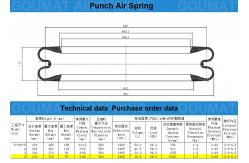 China Rubber Yokohama S-500-2 Double Convoluted Air Spring Hot Foil Stamping Press supplier