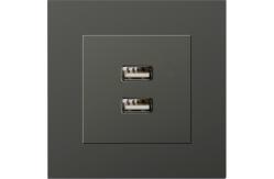 China Home / Villa  USB Charger Socket Tempered Glass / Aluminum Frame supplier