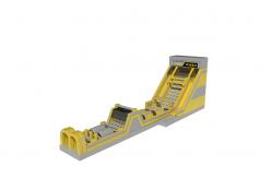 China Yellow Large Toxic Rush Inflatable Obstacle Course With Challenge supplier