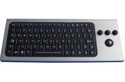 China 86 Keys IP68 Waterproof Silicone Industrial Keyboard With Trackball Sealed Keyboard supplier